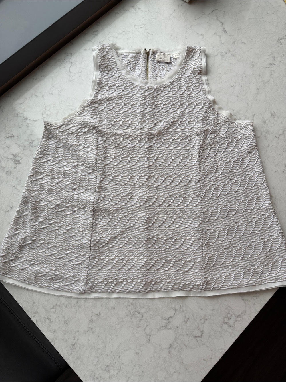 Anthro Sleeveless Textured sleeveless top
